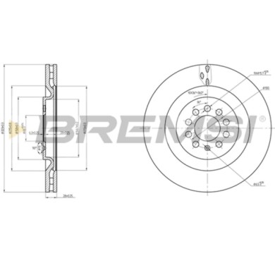 CD7985V.JPG Kit Dischi E Pastiglie Freno Anteriori Seat Leon 2002-2006 1.8 T Cupra R S.f. Ate Ventilato