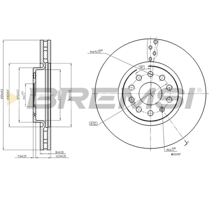 CD8016V.JPG Kit Dischi E Pastiglie Freno 20mm Anteriori Seat Alhambra 2015-2018 2.0 Tdi S.f. Trw Ventilato