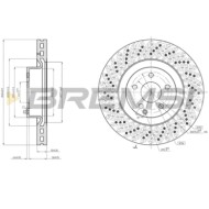 CD8030V.JPG Kit Dischi E Pastiglie Freno 15mm Anteriori Mercedes-benz Slc 2016-2024 200 S.f. Bendix Ventilato