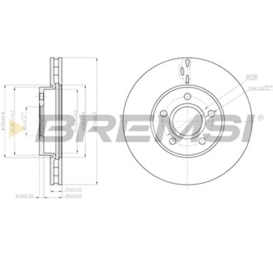 CD8062V.JPG Kit Dischi E Pastiglie Freno 28.2mm Anteriori Ford C-max Ii 2011-2019 1.6 Flexifuel S.f. Lucas Ventilato