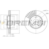 CD8100V.JPG Kit Dischi E Pastiglie Freno 17mm Anteriori Nissan Juke 2010-2019 1.5 Dci S.f. Hitachi Ventilato