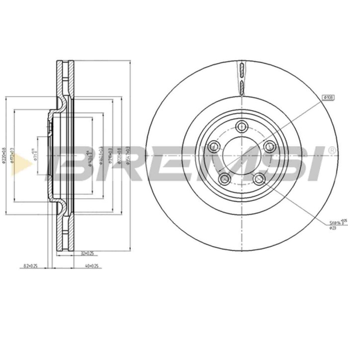 CD8107V.JPG Kit Dischi E Pastiglie Freno 29.3mm Anteriori Jaguar Xk Cabriolet 2006-2014 4.2 Xkr S.f. Meritor Ventilato