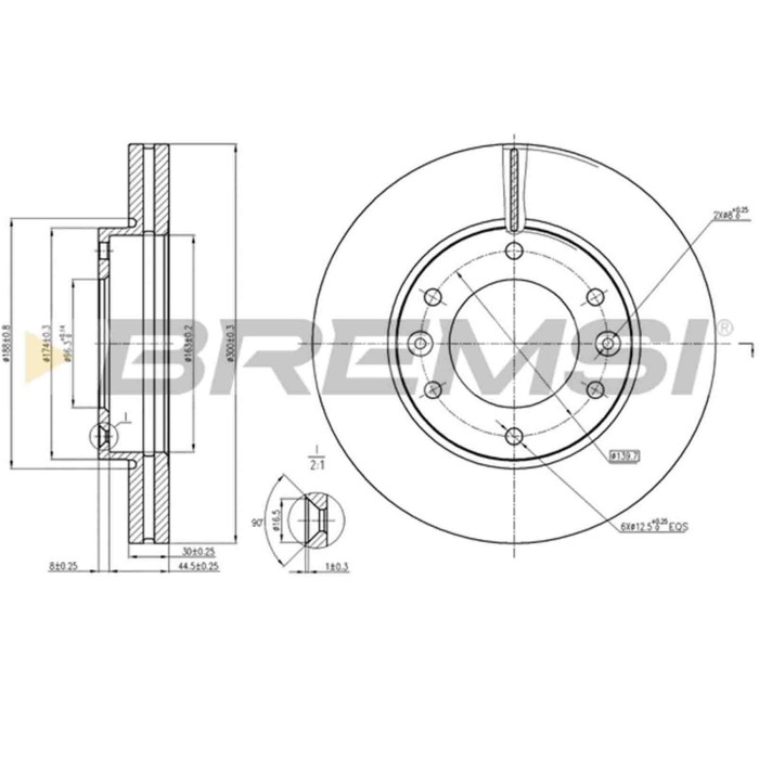 CD8111V.JPG Kit Dischi E Pastiglie Freno 30mm Anteriori Hyundai H-1 Travel 2008-2024 2.5 Crdi S.f. Knorr Ventilato