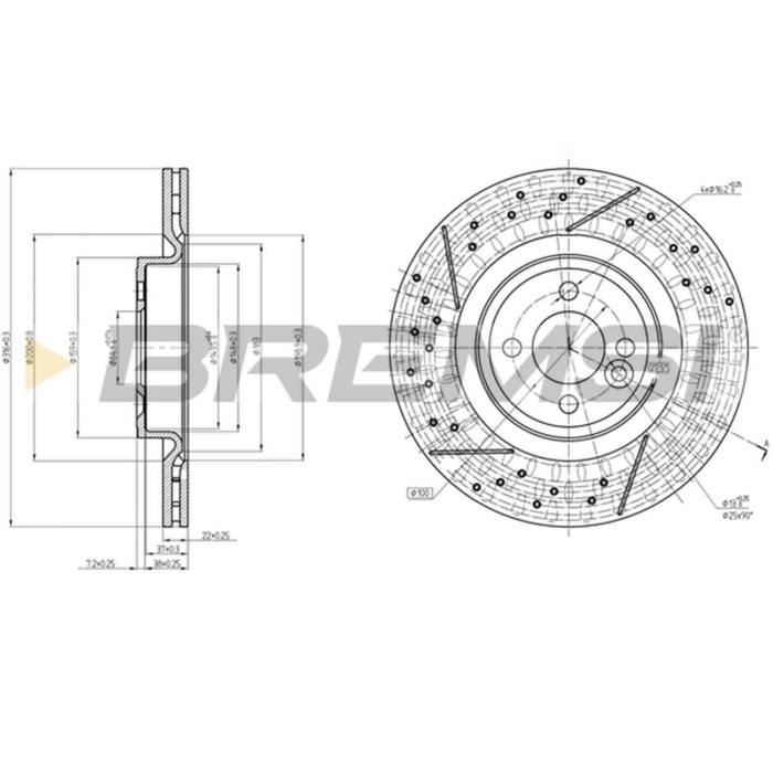 CD8121V.JPG Kit Dischi E Pastiglie Freno 14.8mm Anteriori Mini Mini 2006-2010 Cooper S S.f. Brembo Ventilato