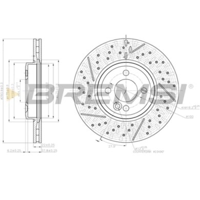 CD8126V.JPG Kit Dischi E Pastiglie Freno 17.6mm Anteriori Mini Mini 2006-2013 Cooper S.f. Lucas Girling Ventilato