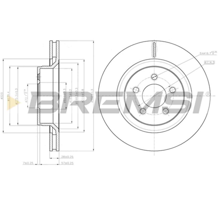 CD8145V.JPG Kit Dischi E Pastiglie Freno 16mm Anteriori Jeep Compass 2006-2016 2.4 S.f. Akebono Ventilato
