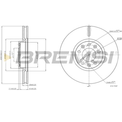 CD8156V.JPG Kit Dischi E Pastiglie Freno 18.2mm Anteriori Opel Grandland X 2017-2024 1.2 S.f. Zf Sachs Ventilato