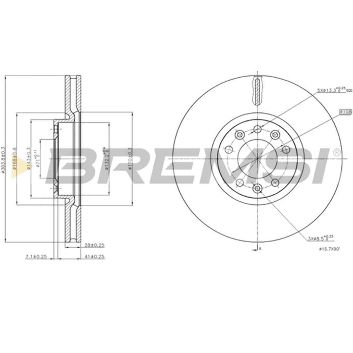 CD8156V.JPG Kit Dischi E Pastiglie Freno 18.2mm Anteriori Opel Grandland X 2017-2024 1.2 S.f. Zf Sachs Ventilato