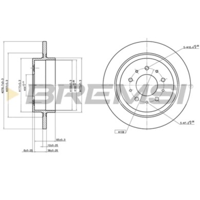 CD8179S.JPG Kit Dischi E Pastiglie Freno 13mm Posteriori Volvo S90 I 1997-1998 2.9 S.f. Lucas Girling Pieno