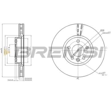 CD8182V.JPG Kit Dischi E Pastiglie Freno 17.9mm Anteriori Volkswagen Multivan Vi 2015-2024 2.0 Tdi S.f. Chassis Brake Int. ( Ven