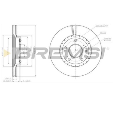 CD8187V.JPG Kit Dischi E Pastiglie Freno 17.8mm Anteriori Hyundai Veloster 2012-2017 1.6 T-gdi S.f. Sumitomo Ventilato
