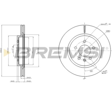 CD8188V.JPG Kit Dischi E Pastiglie Freno 30mm Posteriori Opel Zafira Tourer C 2011-2024 1.4 S.f. Knorr Sk7 Ventilato