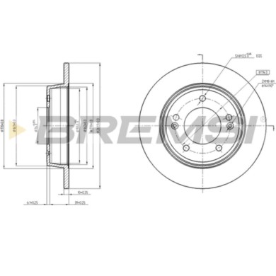 CD8193S.JPG Kit Dischi E Pastiglie Freno 15.5mm Posteriori Kia Soul Ii 2014-2018 1.6 Crdi 128 S.f. Mando Pieno