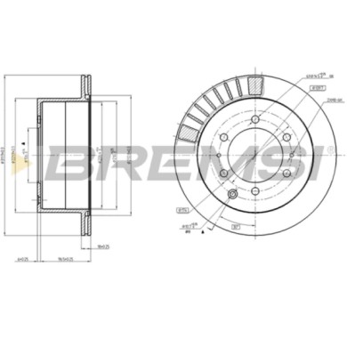 CD8215V.JPG Kit Dischi E Pastiglie Freno 15.2mm Posteriori Toyota Land Cruiser 1990-1999 4.2 D S.f. Sumitomo Ventilato
