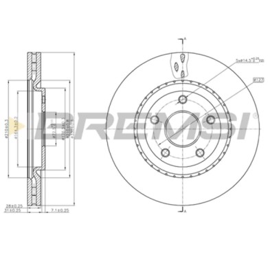CD8216V.JPG Kit Dischi E Pastiglie Freno 30mm Anteriori Fiat Freemont 2011-2015 2.0 Jtd S.f. Knorr Ventilato
