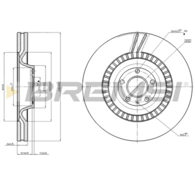 CD8222V.JPG Kit Dischi E Pastiglie Freno Anteriori Audi A8 2005-2010 3.2 Fsi Quattro S.f. Ate Ventilato