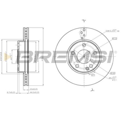 CD8334V.JPG Kit Dischi E Pastiglie Freno 19.2mm Anteriori Mercedes-benz Classe A 2015-2018 A 160 S.f. Trw Ventilato