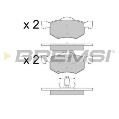 NEUTRO.jpg Kit Dischi E Pastiglie Freno 19.6mm Anteriori Ford Maverick 2004-2005 2.3 16v S.f. Ate Ventilato