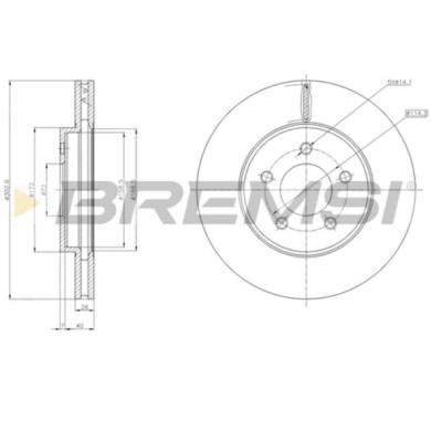 CD8357V.JPG Kit Dischi E Pastiglie Freno 16mm Anteriori Ford Maverick 2004-2005 3.0 V6 24v S.f. Ate-teves Ventilato