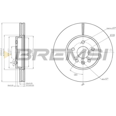 CD8385V.JPG Kit Dischi E Pastiglie Freno 19mm Anteriori Opel Mokka/mokka X 2013-2024 1.4 S.f. Mando Ventilato