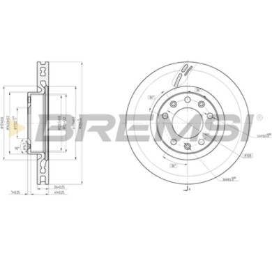 CD8405V.JPG Kit Dischi E Pastiglie Freno 18.3mm Anteriori Peugeot 308 Ii 2013-2021 1.6 Thp Ventilato