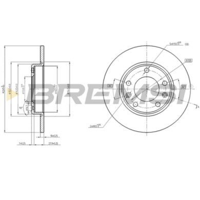 CD8406S.JPG Kit Dischi E Pastiglie Freno 16.7mm Posteriori Peugeot 308 Ii 2013-2021 1.6 Thp S.f. Bosch Pieno