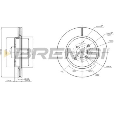 CD8410V.JPG Kit Dischi E Pastiglie Freno 15.3mm Anteriori Suzuki Swift Iv 2010-2024 1.3 Ddis S.f. Trw Ventilato