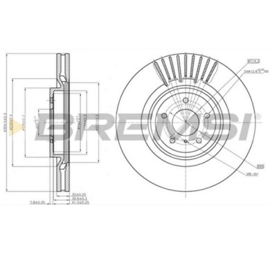 CD8430V.JPG Kit Dischi E Pastiglie Freno 17mm Anteriori Infiniti G Coupé 2007-2016 37 S.f. Sumitomo Ventilato