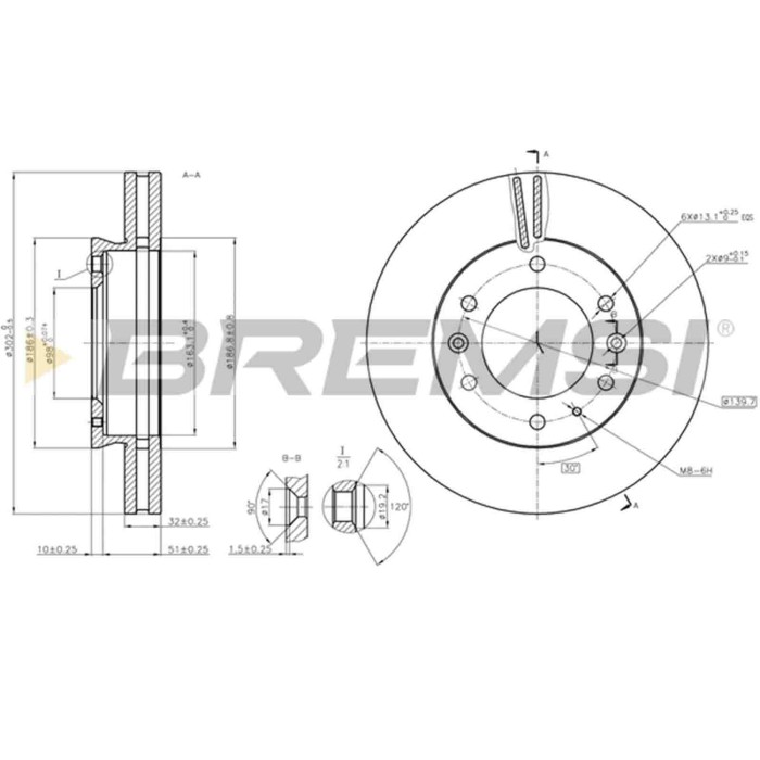 CD8462V.JPG Kit Dischi E Pastiglie Freno 16.5mm Anteriori Ford Ranger 2011-2016 2.2 Tdci Ventilato