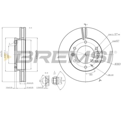 CD8462V.JPG Kit Dischi E Pastiglie Freno 16.9mm Anteriori Ford Ranger 2018-2024 2.0 Ecoblue 4x4 S.f. Akebono Ventilato
