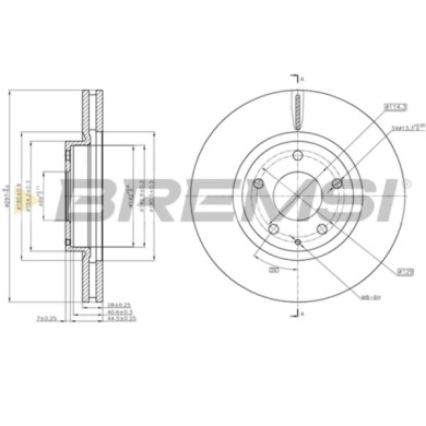 CD8463V.JPG Kit Dischi E Pastiglie Freno 15.8mm Anteriori Mazda Cx-5 2011-2017 2.0 S.f. Akebono Ventilato
