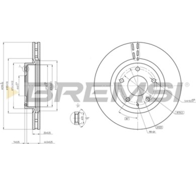 CD8465V.JPG Kit Dischi E Pastiglie Freno 15.8mm Anteriori Mazda 3 2016-2019 1.5 D S.f. Akebono Ventilato