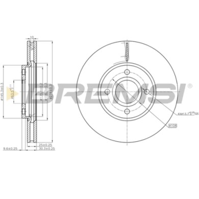 CD8478V.JPG Kit Dischi E Pastiglie Freno 18.3mm Anteriori Ford Ecosport 2016-2024 1.0 Ecoboost S.f. Ate Ventilato