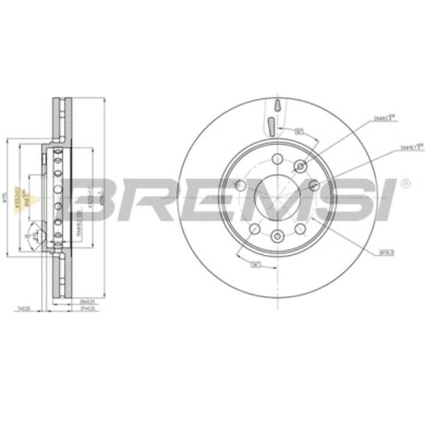 CD8507V.JPG Kit Dischi E Pastiglie Freno 18mm Anteriori Fiat Talento Autobus 2016-2024 1.6 D S.f. Trw Ventilato