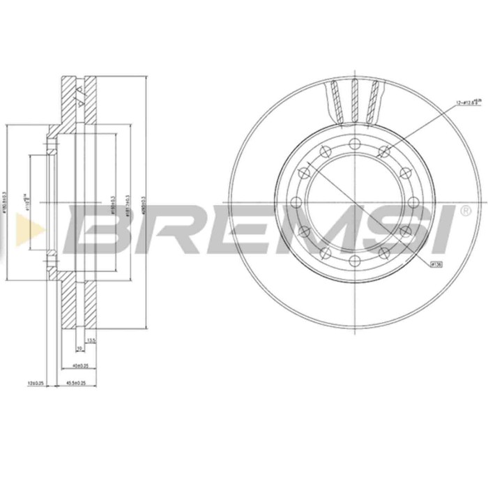 CD8525V.JPG Kit Dischi E Pastiglie Freno 18.5mm Anteriori Audi A8 1995-1996 2.8 Quattro S.f. Lucas Girling Ventilato