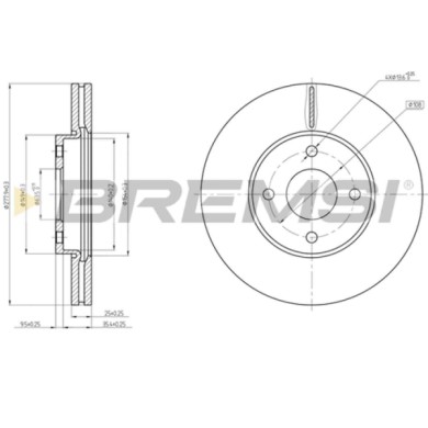 CD8548V.JPG Kit Dischi E Pastiglie Freno 17.8mm Anteriori Ford Fiesta V 2005-2008 St150 S.f. Ate Ventilato