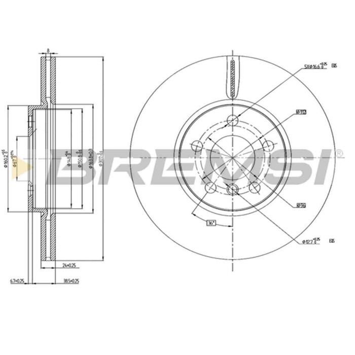 CD8637V.JPG Kit Dischi E Pastiglie Freno 17.6mm Anteriori Mini Mini Clubman 2015-2024 Cooper S All4 S.f. Lucas Girling Ventilato