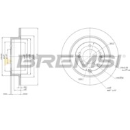 CD8772S.JPG Kit Dischi E Pastiglie Freno 15.4mm Posteriori Hyundai Nexo 2018-2024 Fcev S.f. Akebono Pieno