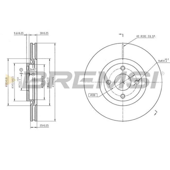 CD9023V_1.jpg Kit Dischi E Pastiglie Freno 17.6mm Anteriori Mini Mini 2013-2024 Cooper D S.f. Lucas Girling Perforato/autoventil