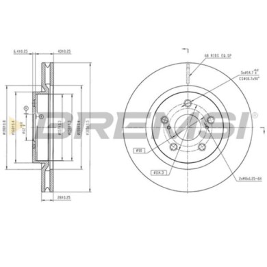 CD9062V_1.jpg Kit Dischi E Pastiglie Freno Anteriori Audi A3 Limousine 2020-2024 30 Tfsi S.f. Ate Ventilato