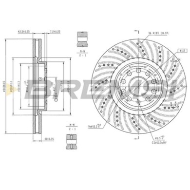 CD9080V_1.jpg Kit Dischi E Pastiglie Freno 17.4mm Anteriori Volkswagen Polo 2017-2024 2.0 Gti S.f. Ate - Teves Ventilato