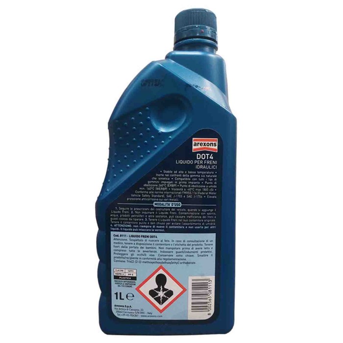 8111_DIAGONALE.jpg Arexons 8111 Liquido Freni Dot 4 Confezione Da 10 Litri