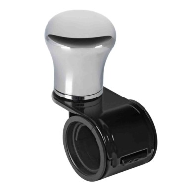 00036-C-01.JPG Revolve Pomello Volante In Alluminio Cromato Staffa Nera Pomelli Volante Accessori Volante