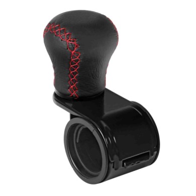 00037-C-01.JPG Revolve Pomello Volante In Pelle Con Cuciture Rosse Staffa Nera Pomelli Volante Accessori Volante