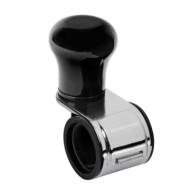 Revolve Pomello Volante In Alluminio Anodizzato Nero Staffa Cromata Pomelli Volante Accessori Volante