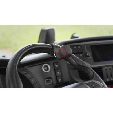 00043-S-01.JPG Revolve Pomello Volante In Pelle Con Cuciture Rosse Staffa Cromata Pomelli Volante Accessori Volante