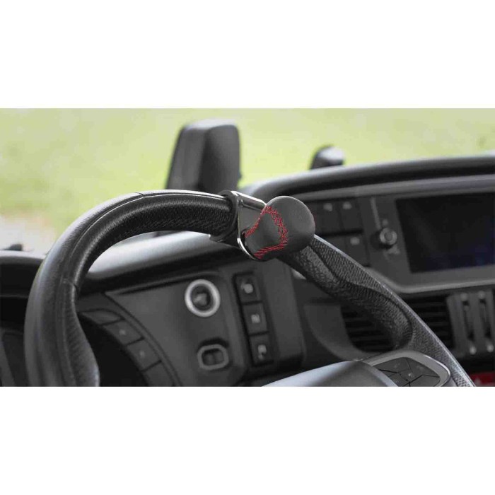 00043-S-01.JPG Revolve Pomello Volante In Pelle Con Cuciture Rosse Staffa Cromata Pomelli Volante Accessori Volante