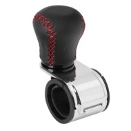 00043-A-01.JPG Revolve Pomello Volante In Pelle Con Cuciture Rosse Staffa Cromata Pomelli Volante Accessori Volante