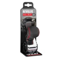 00043-A-02.JPG Revolve Pomello Volante In Pelle Con Cuciture Rosse Staffa Cromata Pomelli Volante Accessori Volante