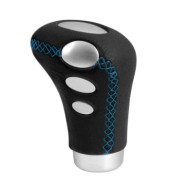 Cobra Pomello Leva Cambio Nero/blu Pomelli In Pelle E Alluminio Leva Cambio